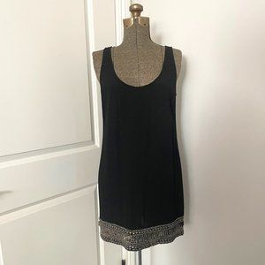 Twelfth Street by Cynthia Vincent Tank Dress with Silver Trim, size S
